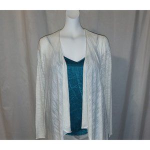 Torrid Ivory Drape Front Cardigan Size 0 (Large 12) Long Sleeve Lightweight, NWT